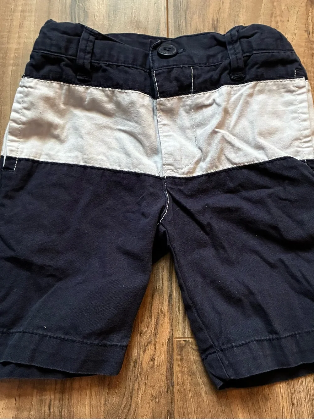 OshKosh B'gosh Navy and Light Gray Colorblock Shorts